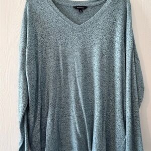 Heathered Seafoam Knit Crew
